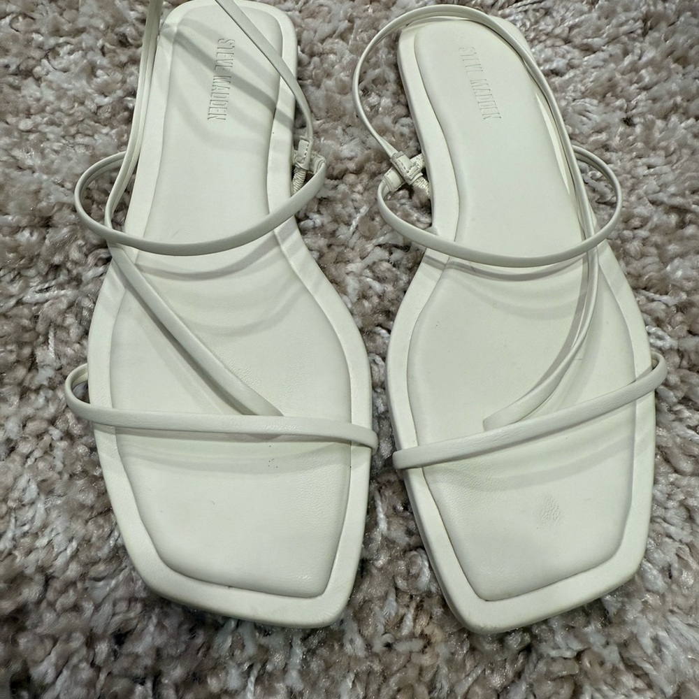 Steve Madden Cream Strappy Sandals
